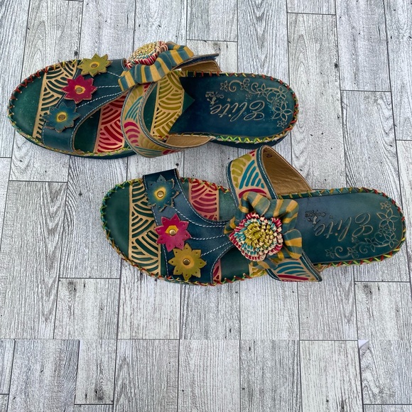 Elite Womens Love Slide Wedge Sandals Size 10 - Picture 5 of 12